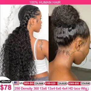 Deep Curly Wave Frontal Wig